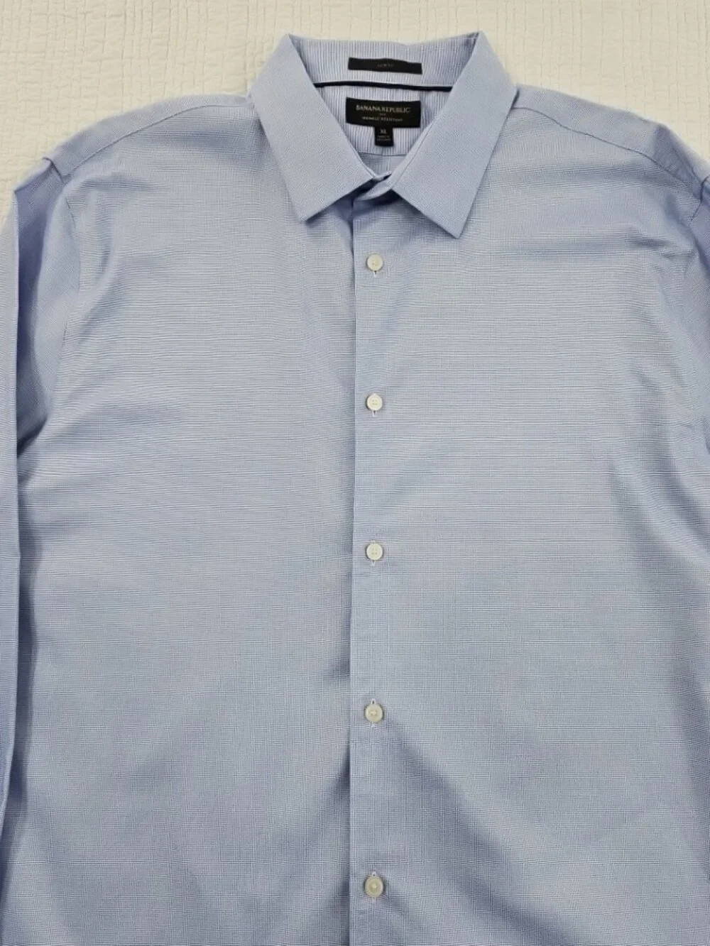 Banana Republic‎ Shirt Men's XL Blue Slim Fit Long Sleeve Wrinkle Resistant EUC